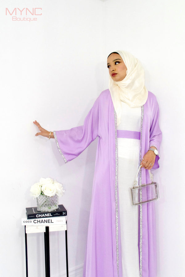 Rida Abaya Set in Lilac