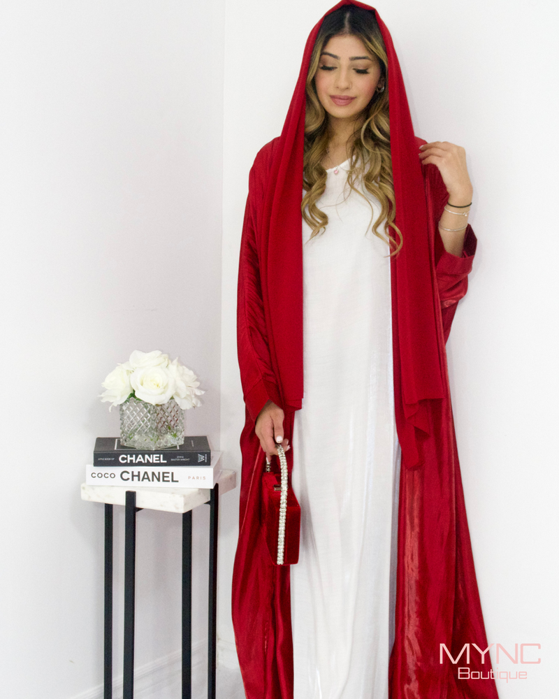 Rania Abaya In Crimson