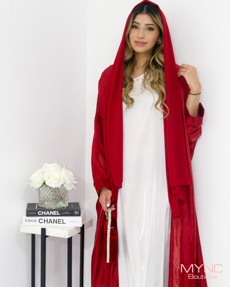 Rania Abaya In Crimson