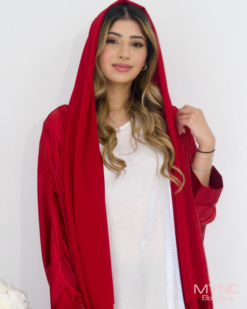 Rania Abaya In Crimson