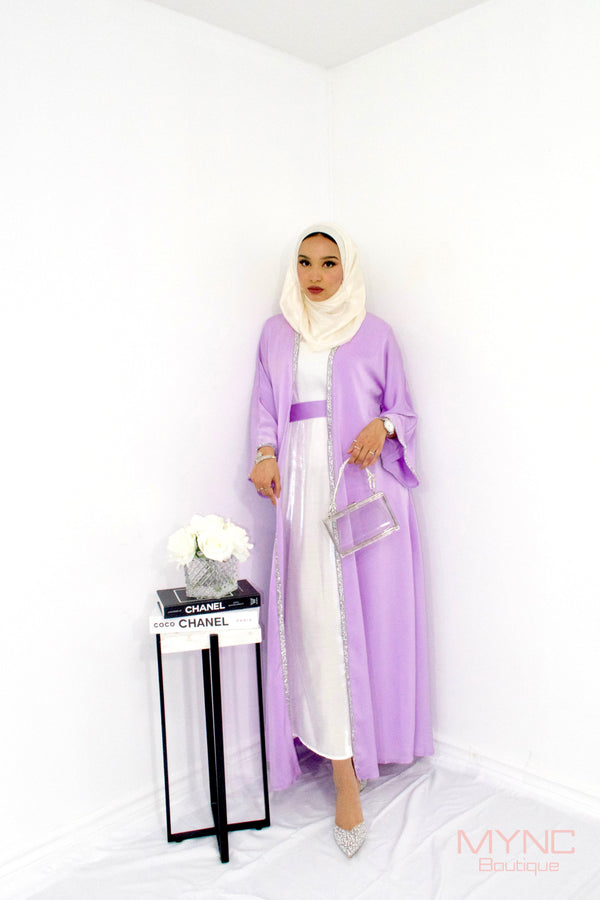 Rida Abaya Set in Lilac