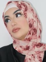 Printed Chiffon Hijab - Deep Floral