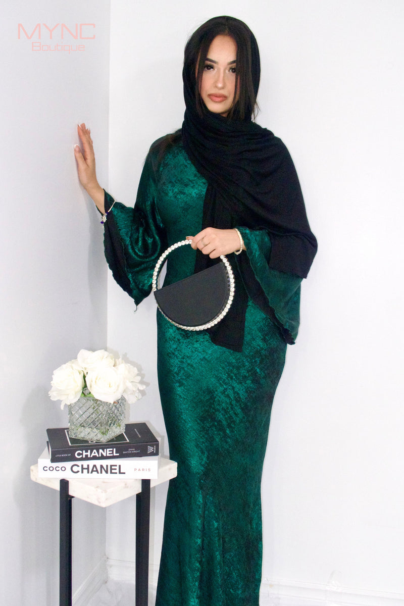 Laira Dress in Emerald Green