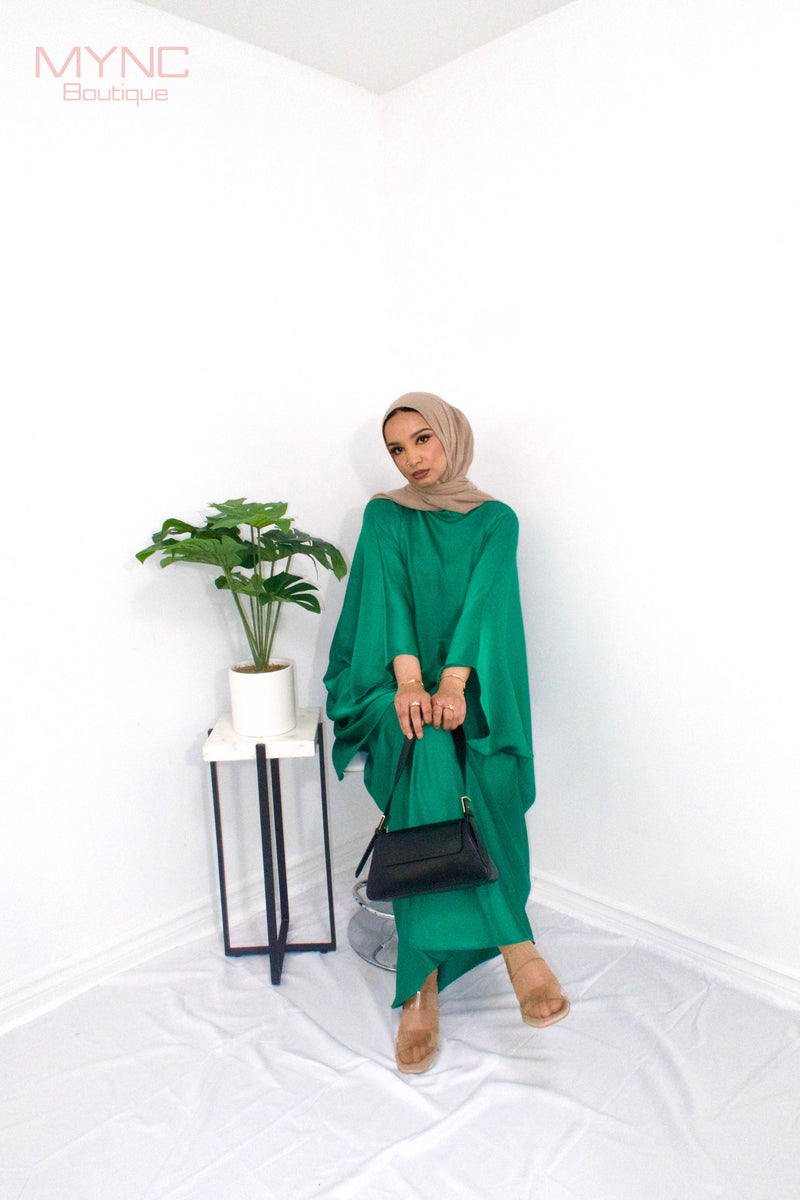 Elizah Co-ord Set in Emerald Green