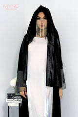 Daniya Crystal Sleeve Abaya in Black