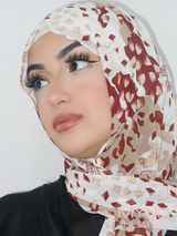 Printed Chiffon Hijab - Carvation