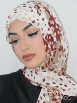 Printed Chiffon Hijab - Carvation