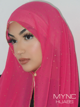 Chiffon Crystal Hijab - Munaza