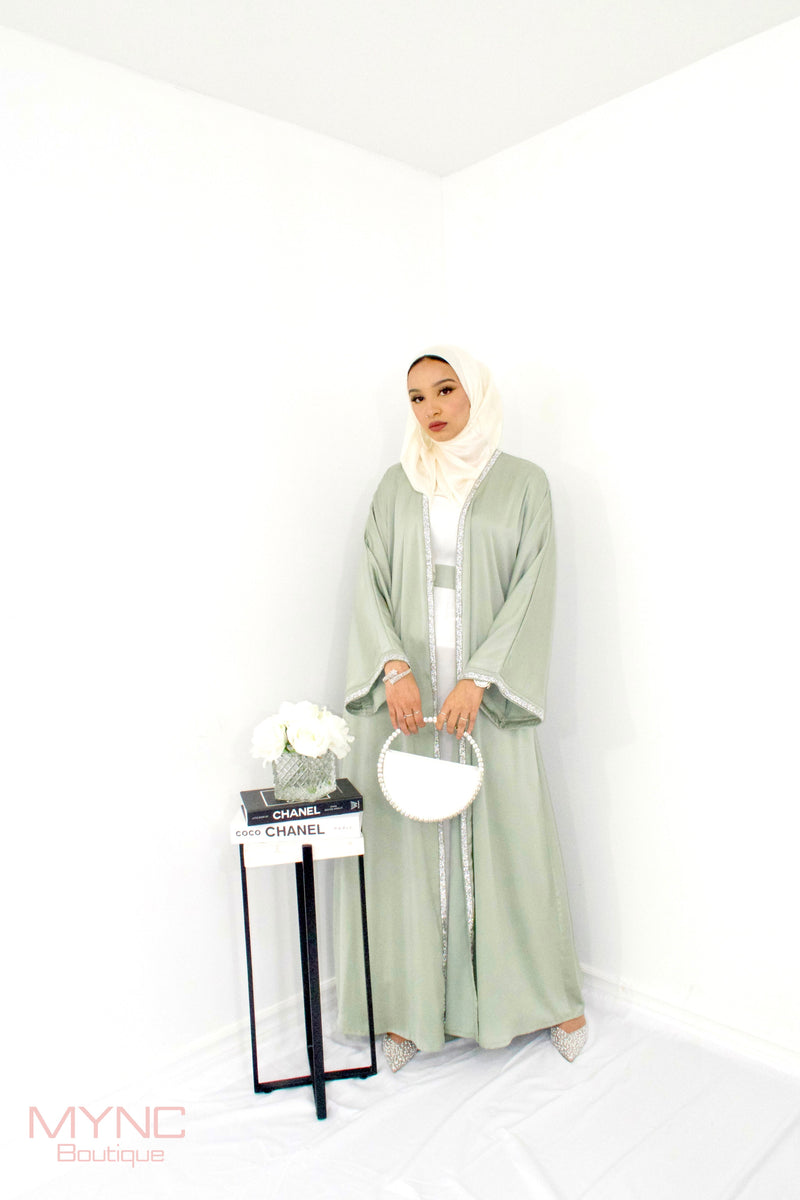 Rida Abaya Set in Sage