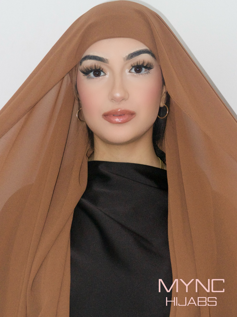 Instant Chiffon Hijab - Brown Earth