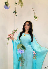 Saya Butterfly Abaya - Mint