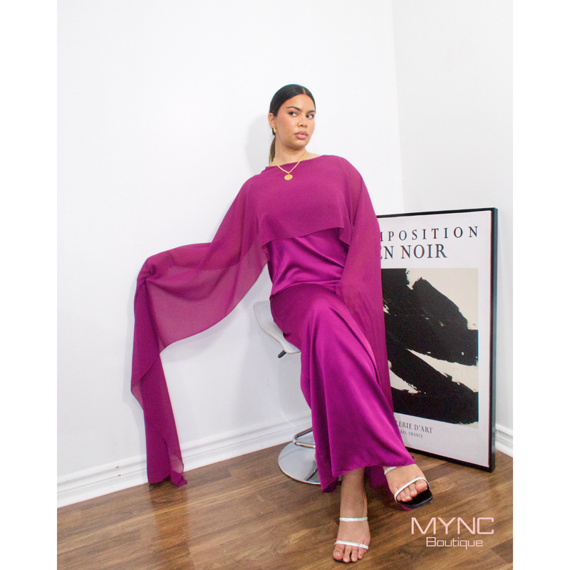 Aya Dress In Plum