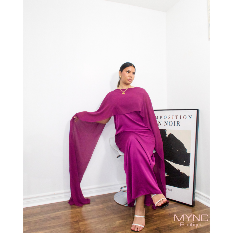 Aya Dress In Plum